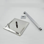 Ducha Quadrada Inox 304 Slim 20x20cm com Braço 36cm Cromada