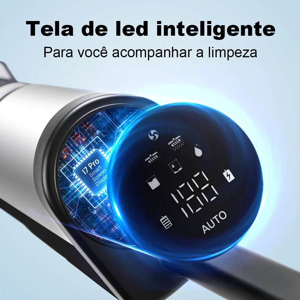Aspirador Vertical de Pó i7 Pro - Aspira e Passa Pano Autolimpante