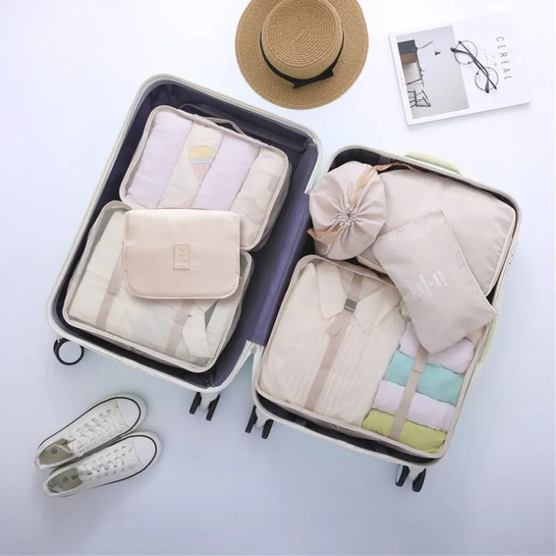 Kit Organizador De Malas Para Viagem Com 7 Peças