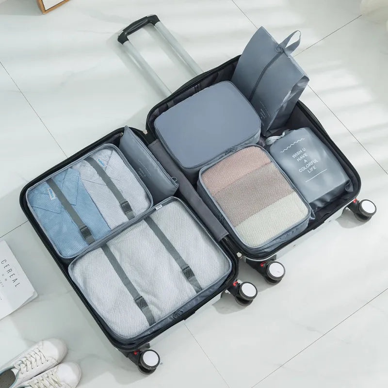 Kit Organizador De Malas Para Viagem Com 7 Peças