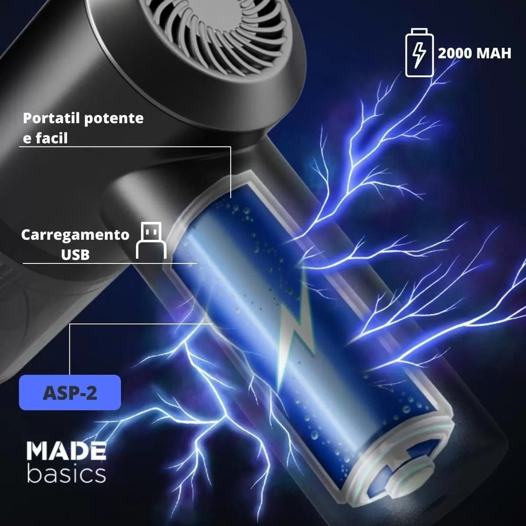 Aspirador Pó Portátil Sem Fio 6000Pa USB Limpeza Carro Sofá