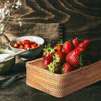 Cesto Organizador Vime Natural Trançado Multiuso Banheiro Quarto