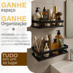 Kit 2 Prateleiras Adesivas Ultra-Fortes Para Banheiro ou Cozinha