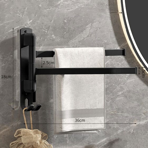 Toalheiro Rotativo Multiuso 360º | Alumínio e Alta Capacidade (20kg)